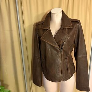 Lucky Brand Brown Leather Jacket